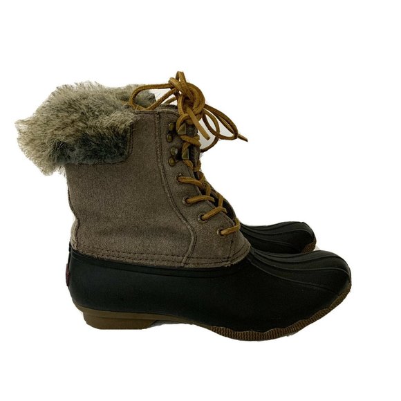 sperry suede duck boots